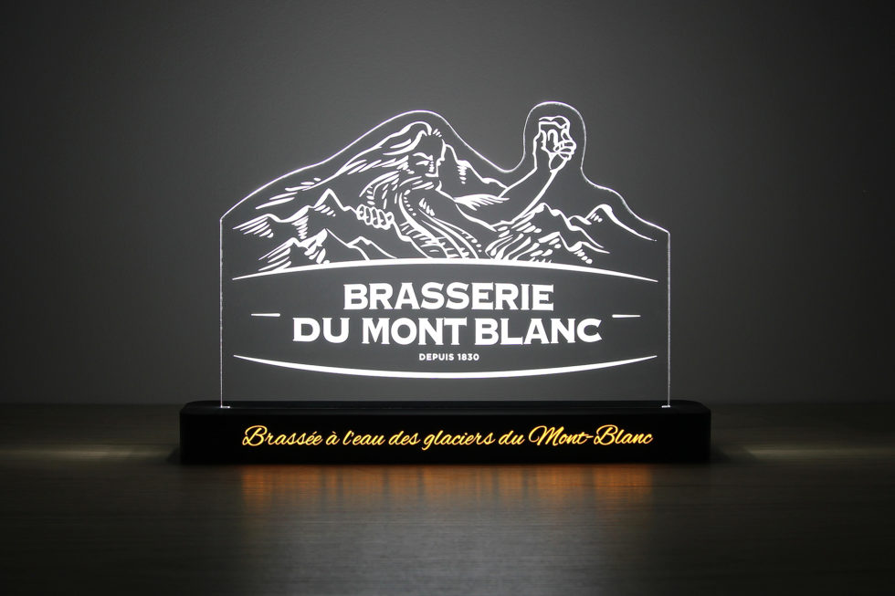 Trophée lumineux Brasserie du Mont Blanc